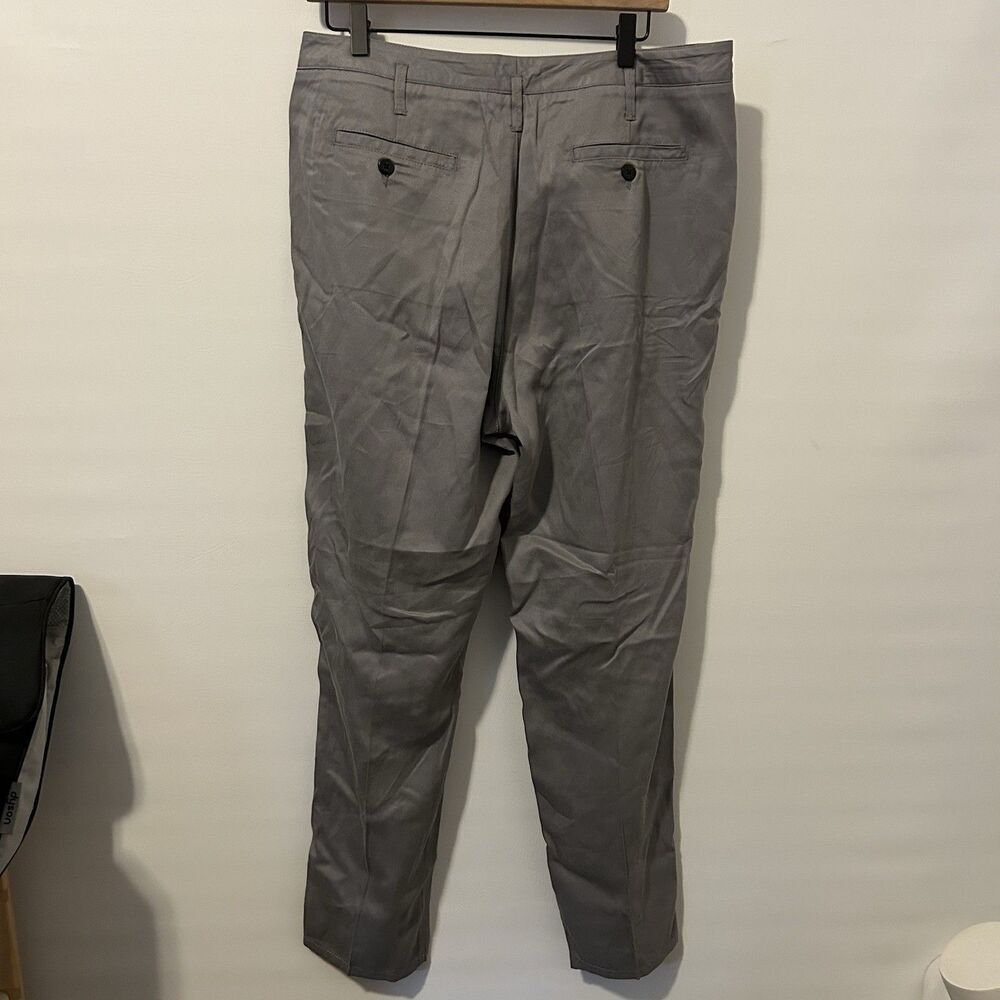 Sundance Women's Gray Tencel Pleated High Rise Straight Pants Size 12 Office - Picture 9 of 11